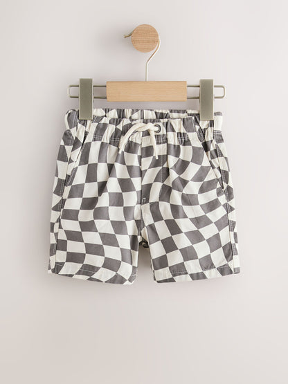 Grey/White Checkerboard Pull On Shorts (3mths-7yrs) image 5