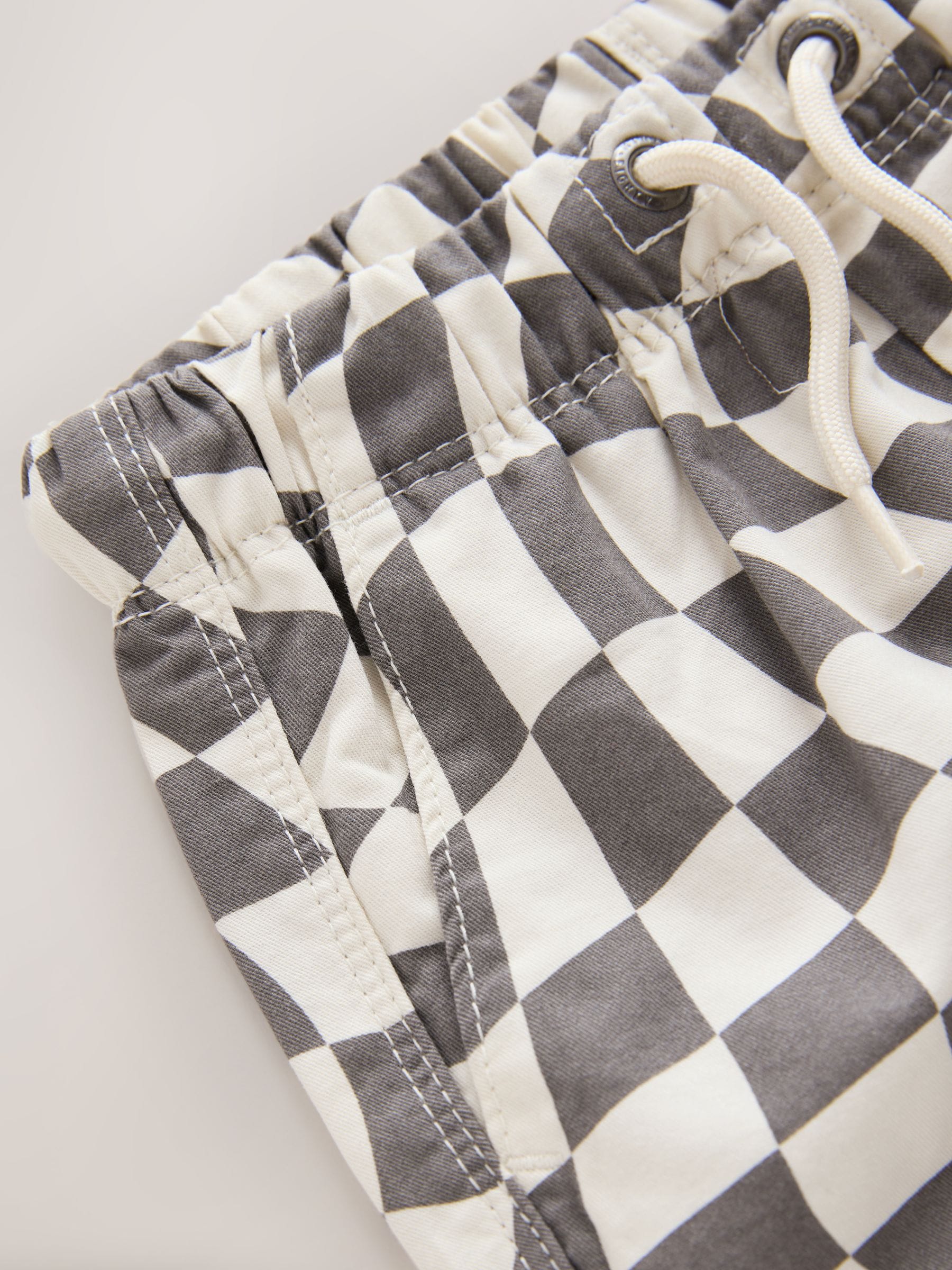 Grey/White Checkerboard Pull On Shorts (3mths-7yrs) image 8