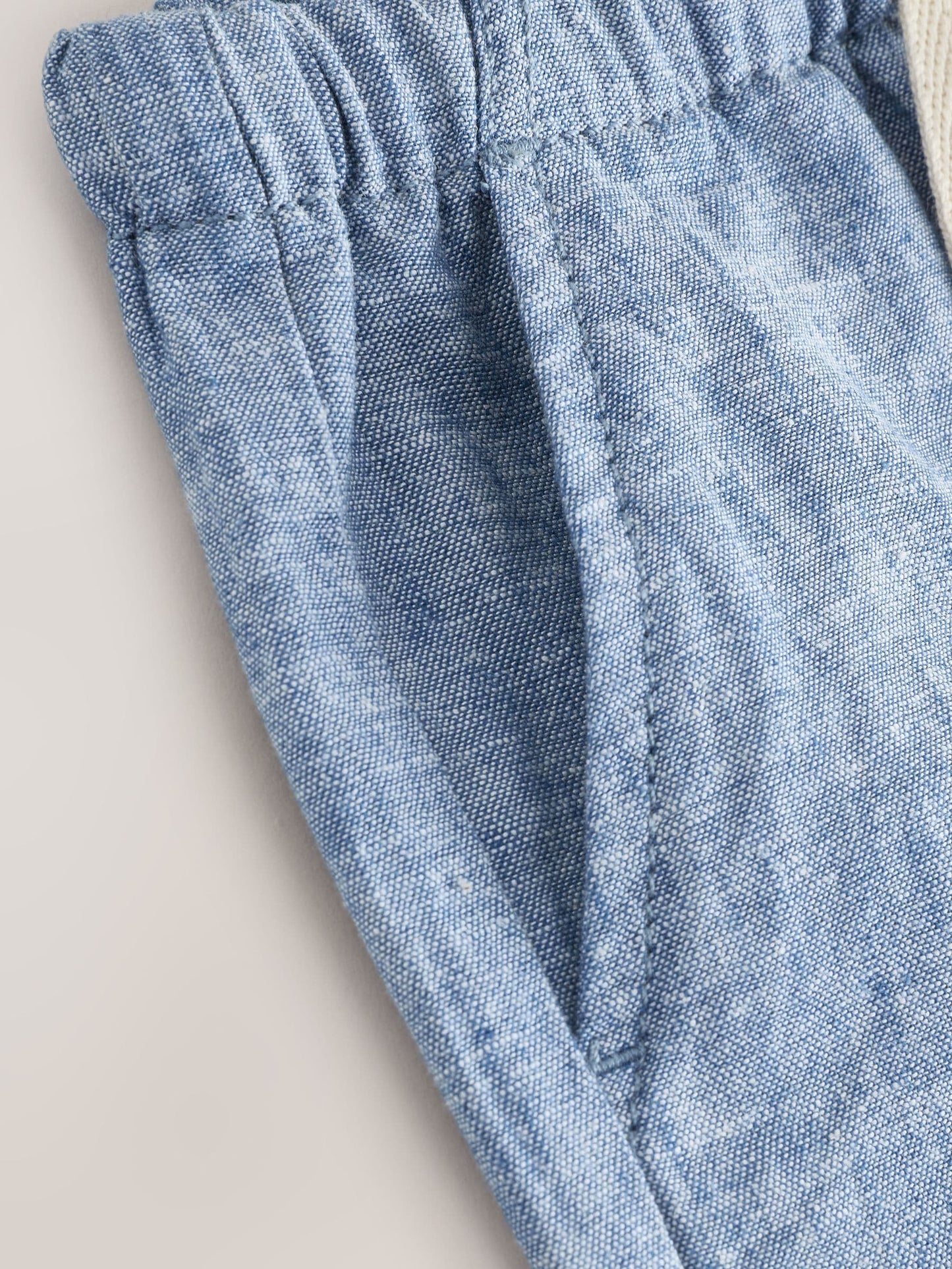 Dsiney Kidz - Chambray Blue Linen Blend Pull On Shorts (3mths-7yrs) image 4
