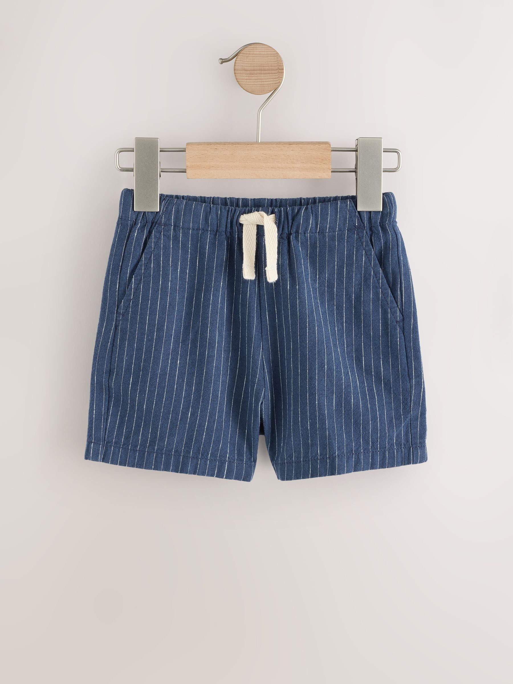 Dsiney Kidz - Navy Stripe Linen Blend Pull On Shorts (3mths-7yrs) image 5