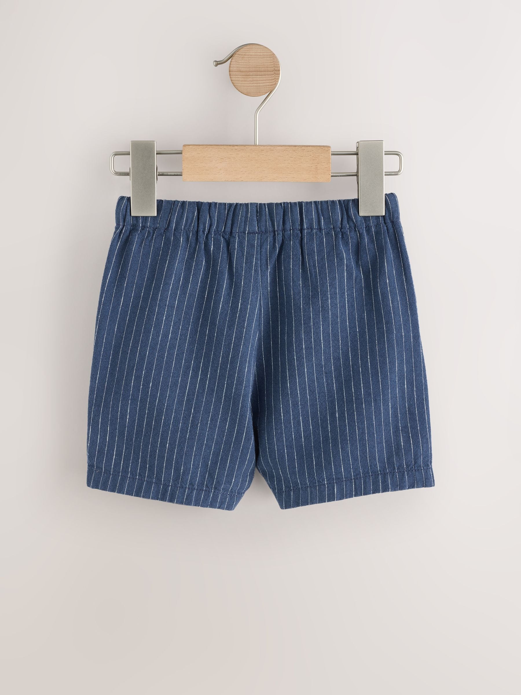 Dsiney Kidz - Navy Stripe Linen Blend Pull On Shorts (3mths-7yrs) image 6