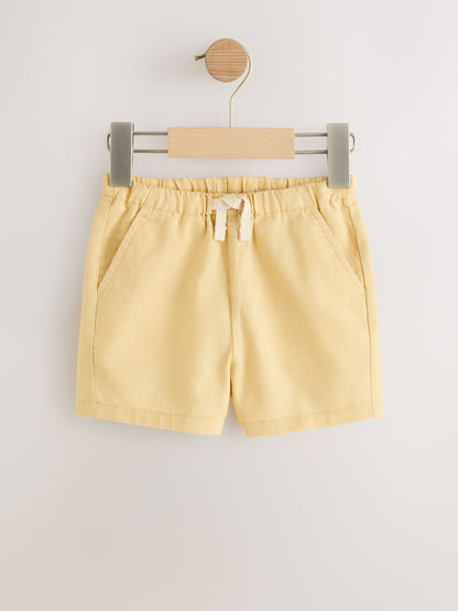 Dsiney Kidz - Blue/Yellow/Dino Linen Blend Shorts 3 Pack (3mths-7yrs) image 3
