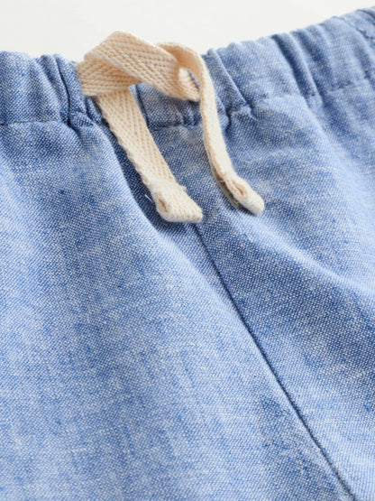 Dsiney Kidz - Blue/Yellow/Dino Linen Blend Shorts 3 Pack (3mths-7yrs) image 7