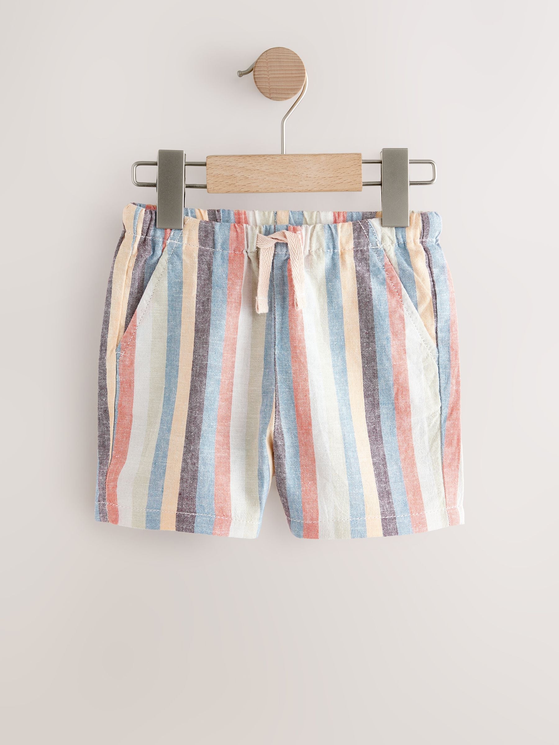 Dsiney Kidz - Multi Stripe Linen Blend Pull On Shorts (3mths-7yrs) image 4