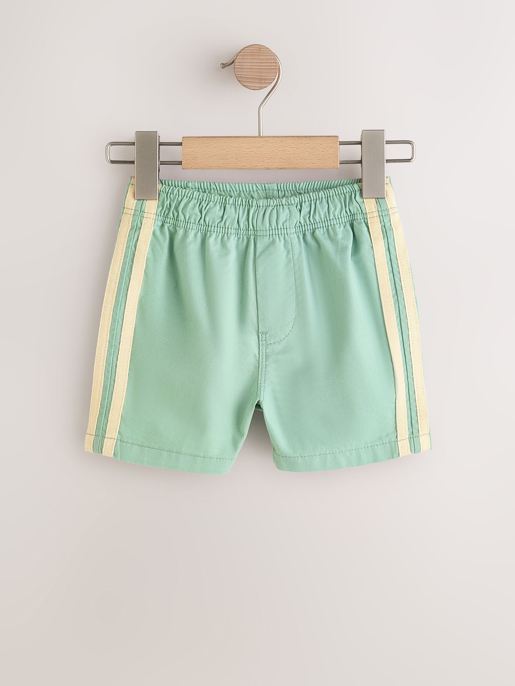 Dsiney Kidz - Sage Green Side Stripe Pull On Shorts (3mths-7yrs) image 4