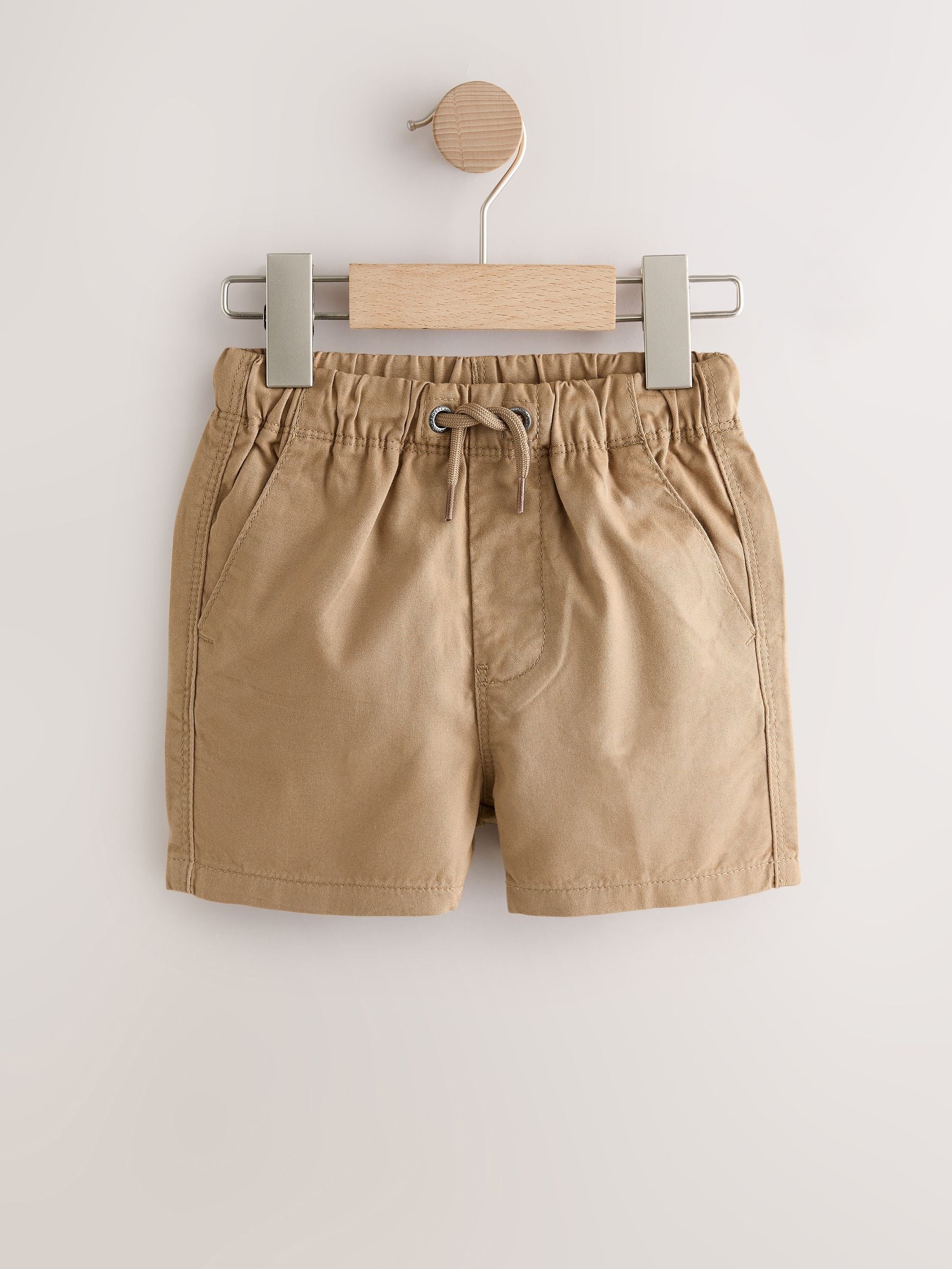 Navy/Chambray/Tan/White/Blue Pull On Shorts 5 Pack (3mths-7yrs) image 3