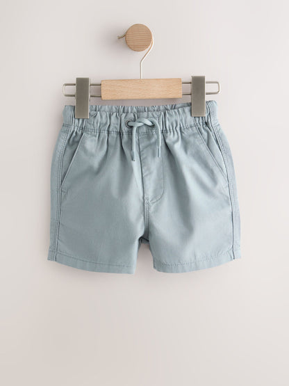 Navy/Chambray/Tan/White/Blue Pull On Shorts 5 Pack (3mths-7yrs) image 5