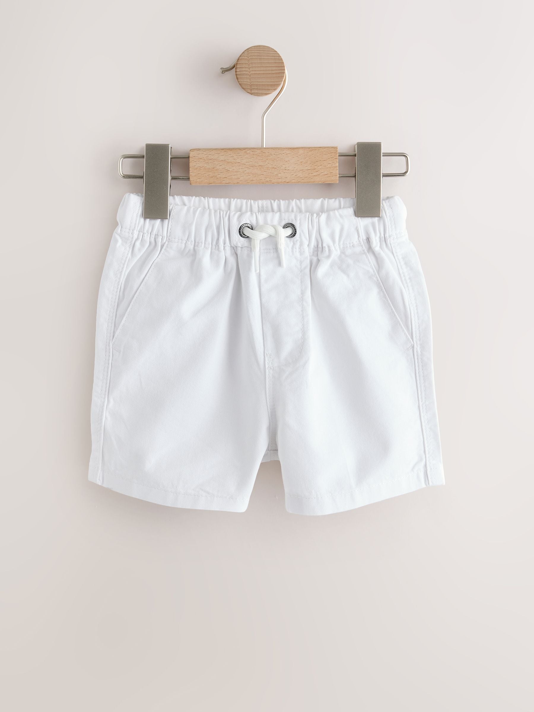 Navy/Chambray/Tan/White/Blue Pull On Shorts 5 Pack (3mths-7yrs) image 6