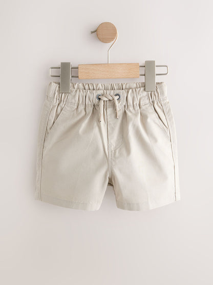 Navy/Chambray/Tan/White/Blue Pull On Shorts 5 Pack (3mths-7yrs) image 7