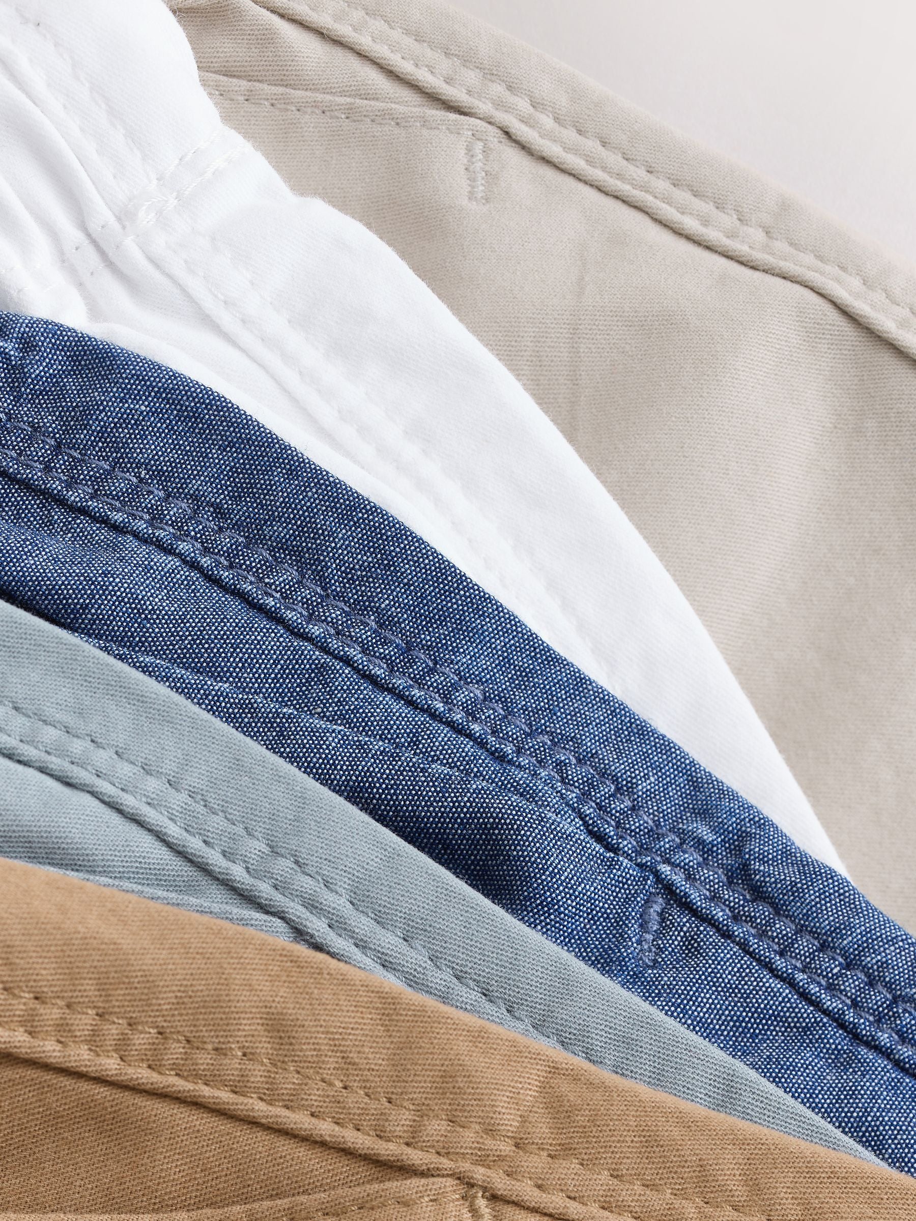 Navy/Chambray/Tan/White/Blue Pull On Shorts 5 Pack (3mths-7yrs) image 8