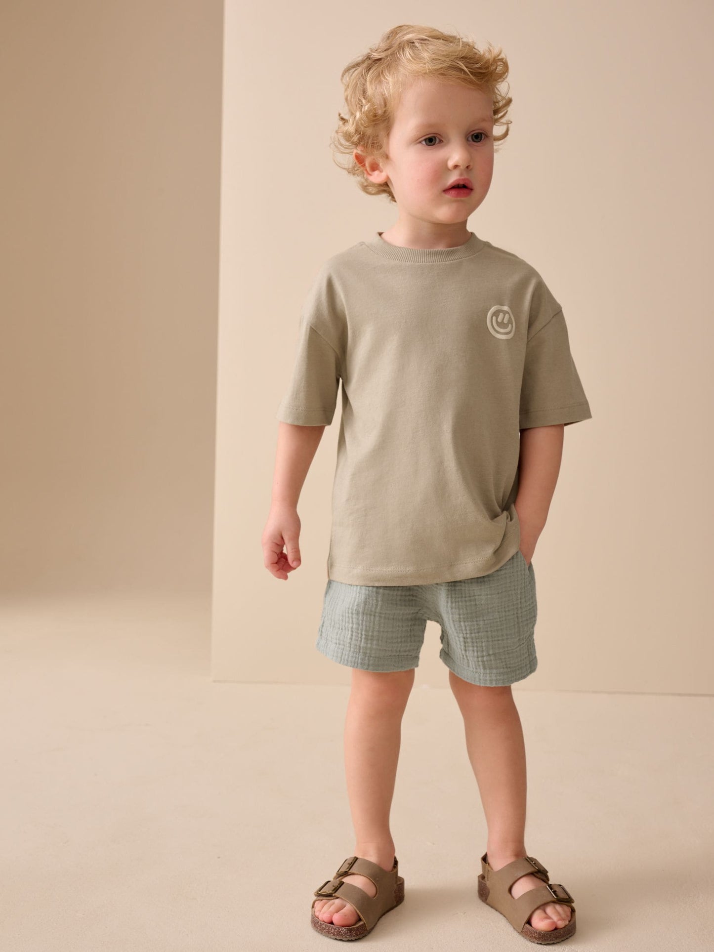 Dsiney Kidz - Sage Green Soft Textured Pull On Shorts (3mths-7yrs) image 2