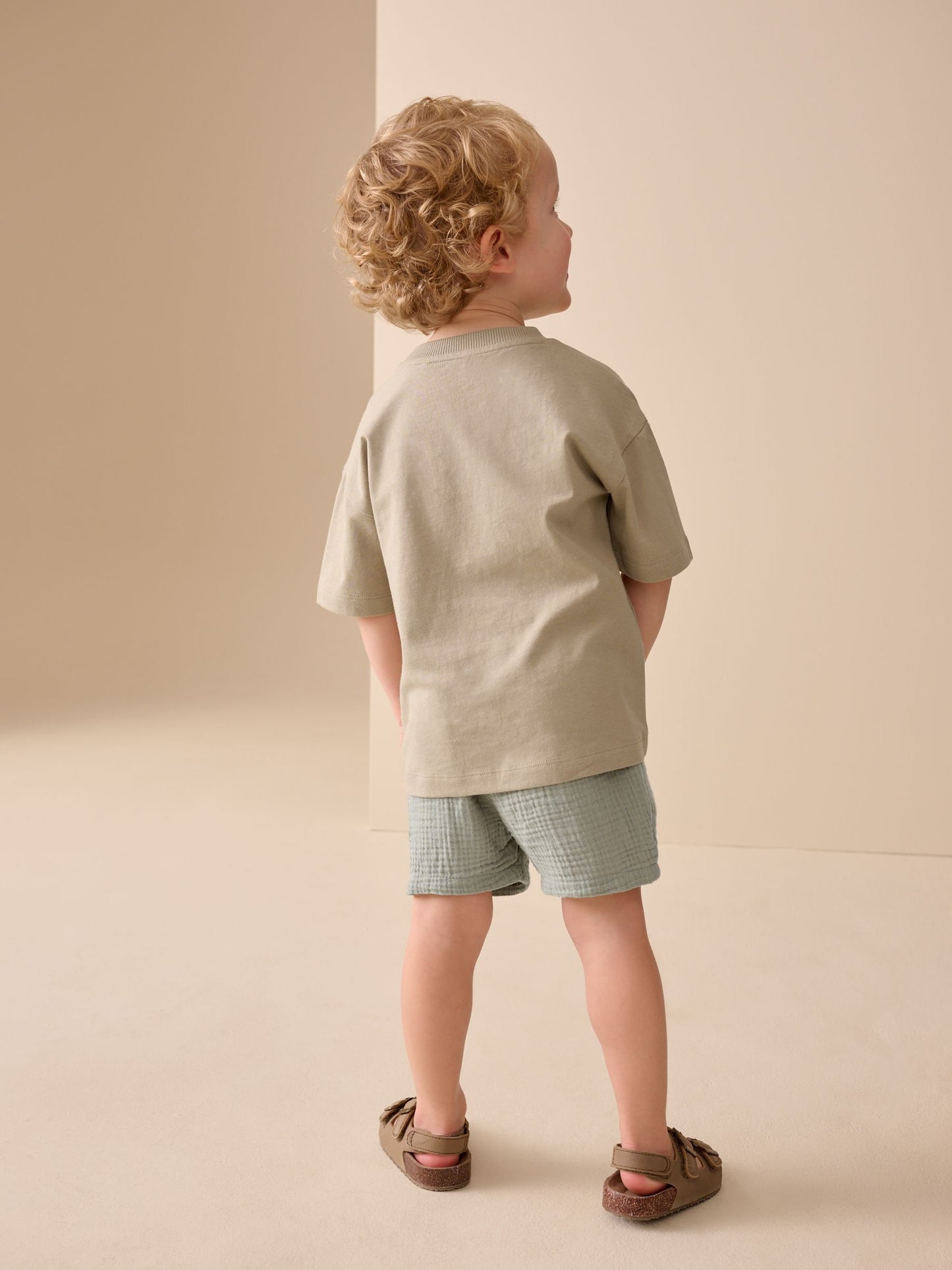 Dsiney Kidz - Sage Green Soft Textured Pull On Shorts (3mths-7yrs) image 4