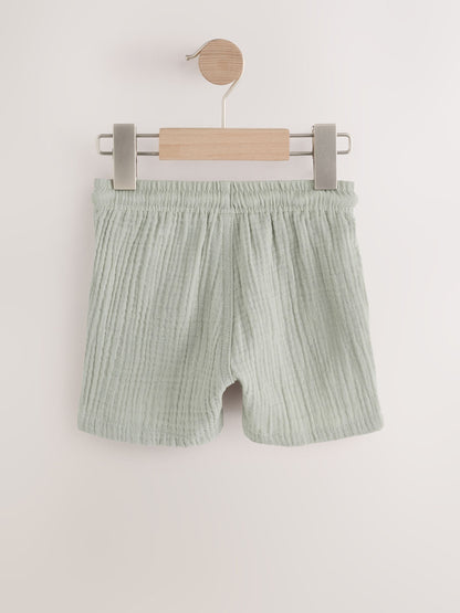 Dsiney Kidz - Sage Green Soft Textured Pull On Shorts (3mths-7yrs) image 6