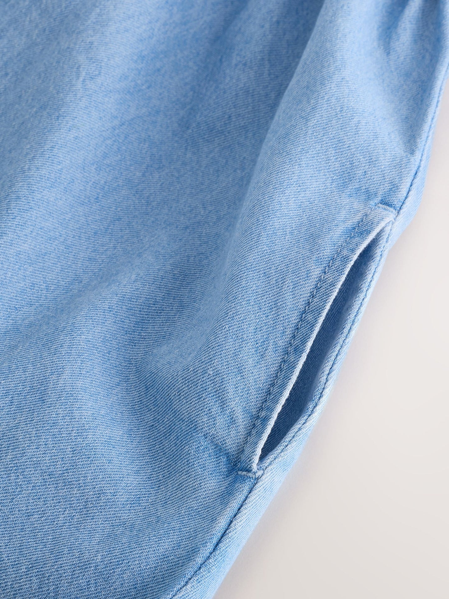 Blue Denim Button Through Short Sleeve Dress (3-16yrs) image 8