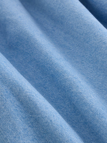 Blue Denim Button Through Short Sleeve Dress (3-16yrs) image 9
