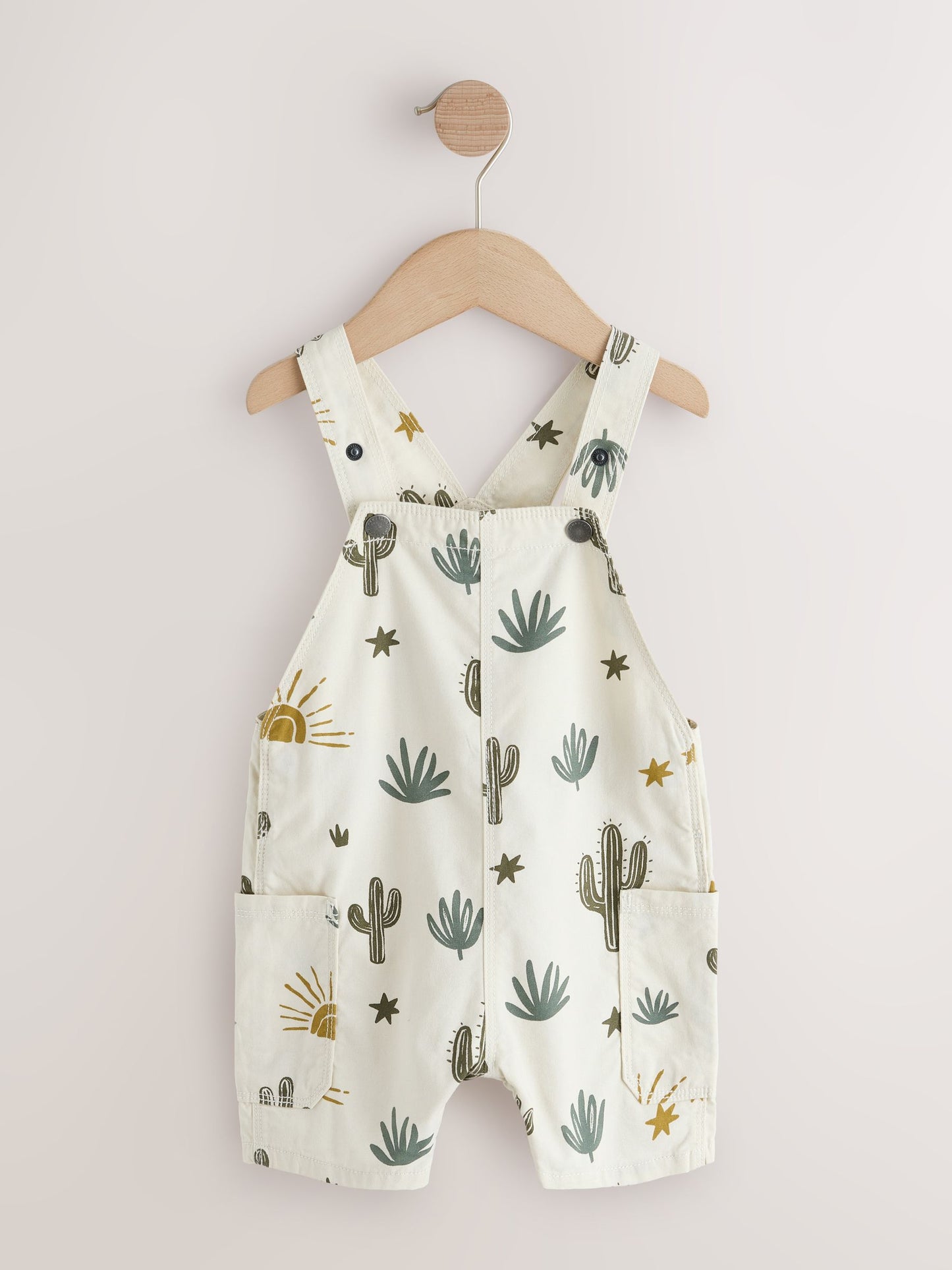 Neutral Cactus Print Dungarees (3mths-7yrs) image 6