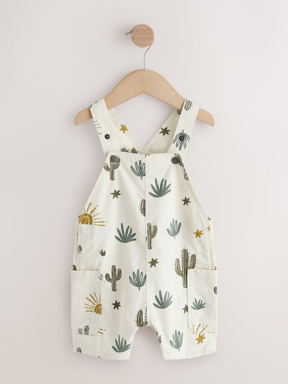 Neutral Cactus Print Dungarees (3mths-7yrs) image 6