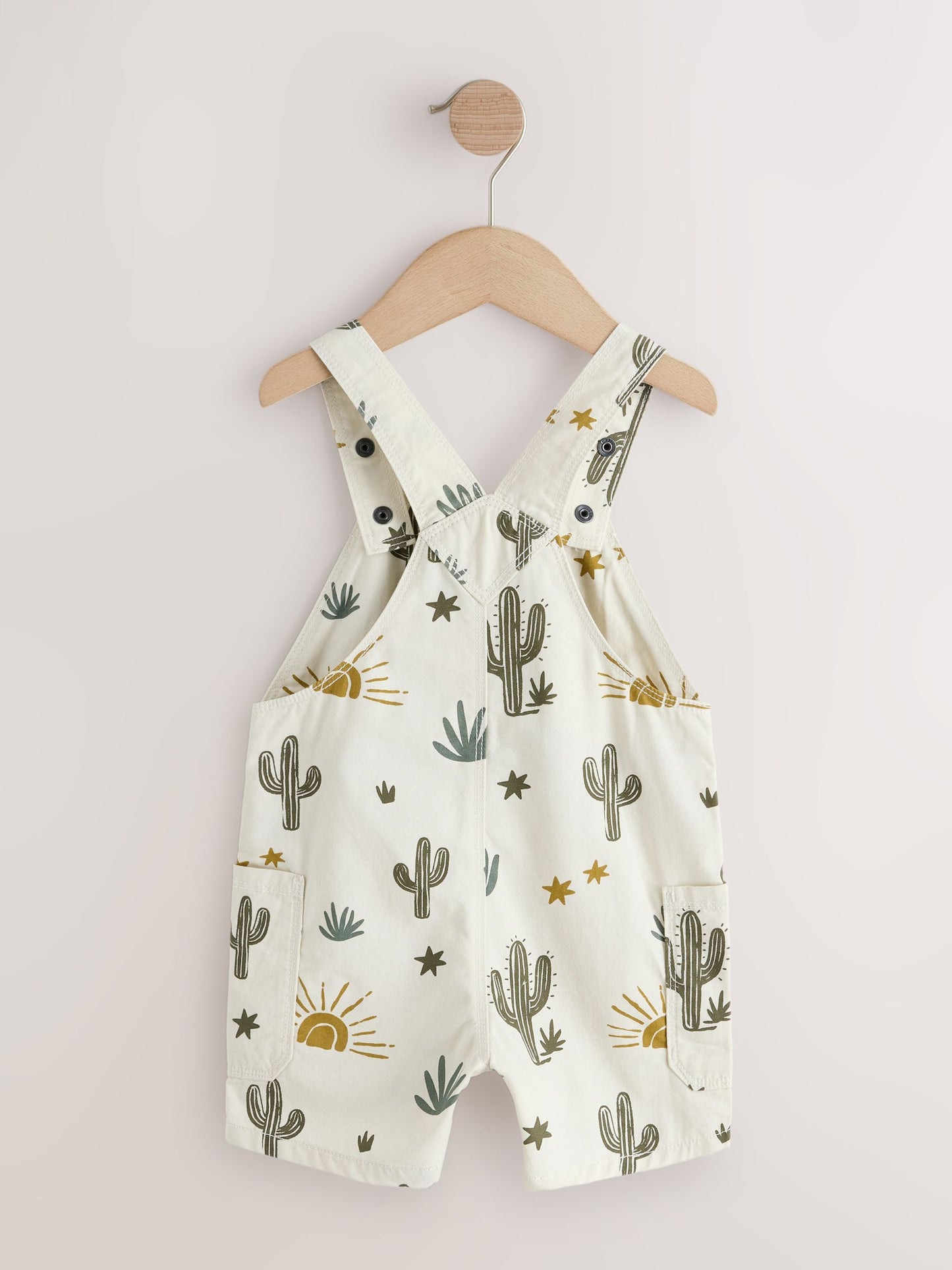 Neutral Cactus Print Dungarees (3mths-7yrs) image 7