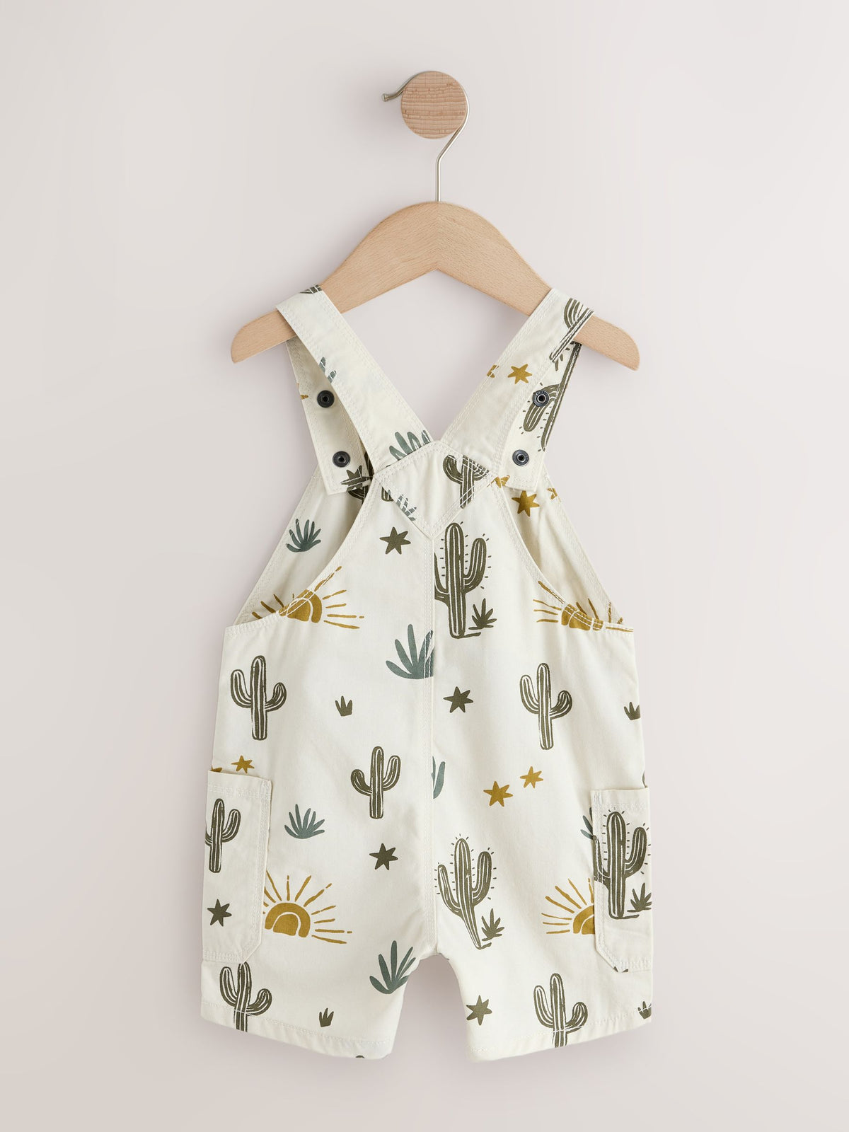 Neutral Cactus Print Dungarees (3mths-7yrs) image 6