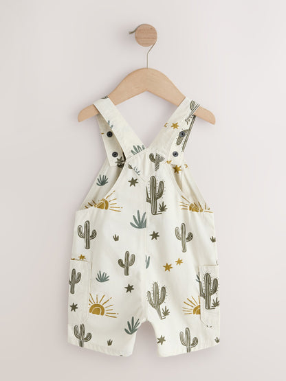 Neutral Cactus Print Dungarees (3mths-7yrs) image 7