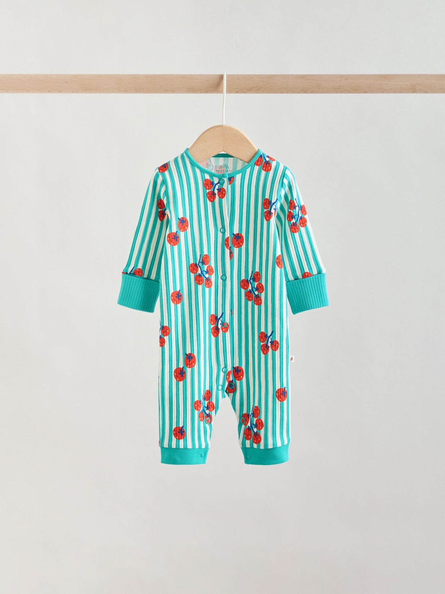 Multi Chilli Print Baby Sleepsuits 3 Pack (0mths-3yrs) image 6