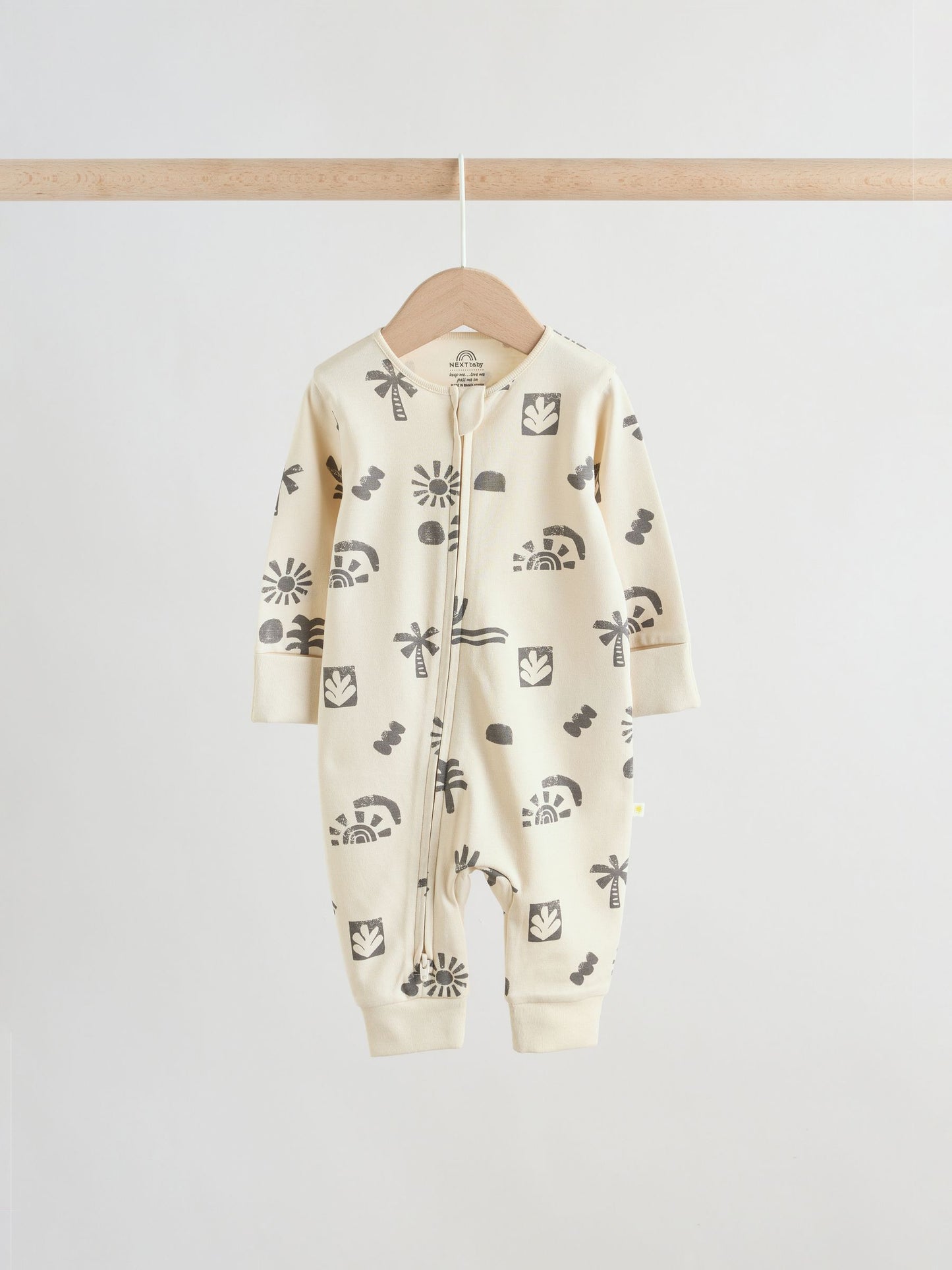 Multi Palm Two Way Zip Baby Sleepsuits 3 Pack (0mths-3yrs) image 6