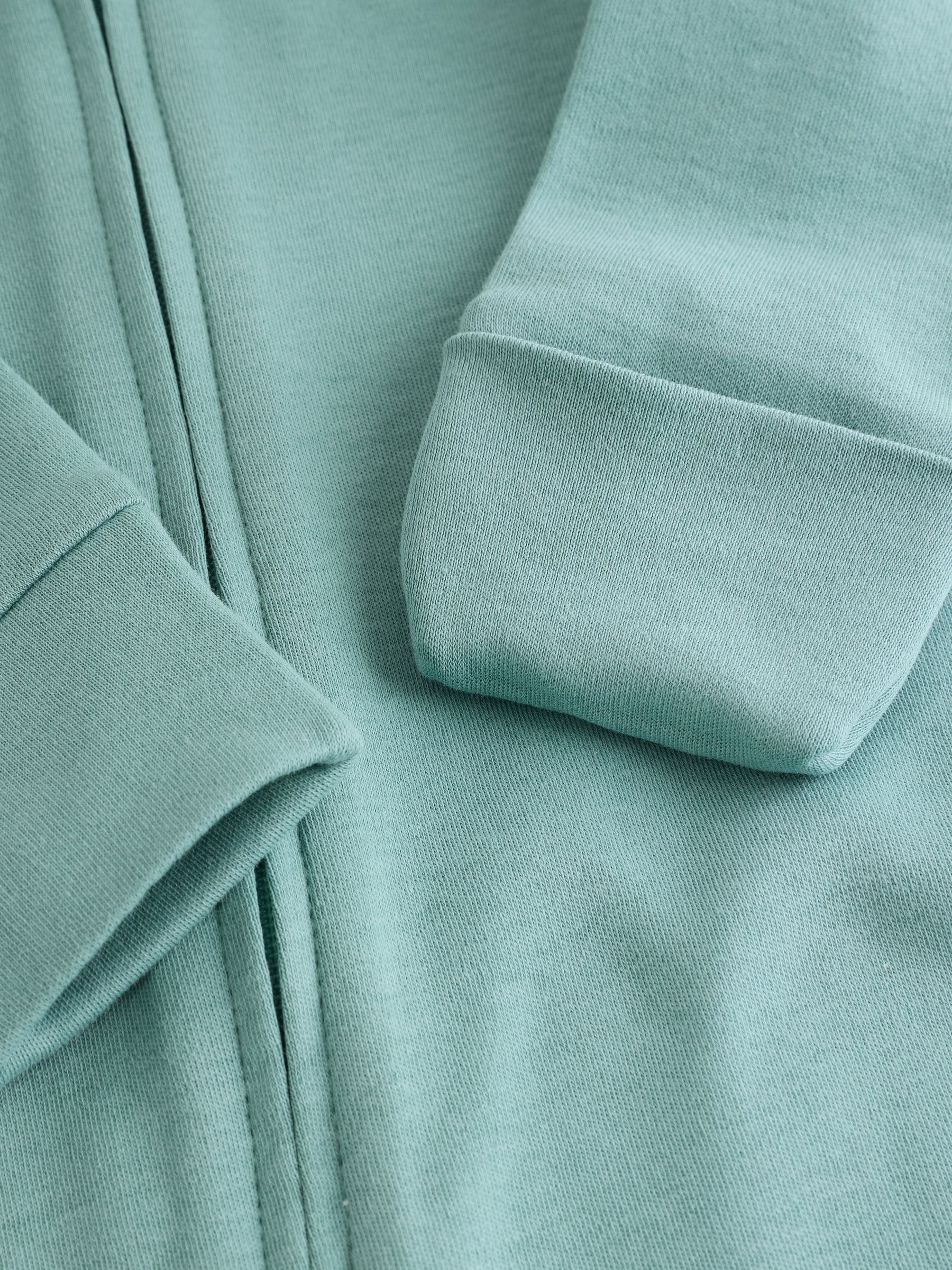 Green Two Way Zip Baby Sleepsuits 4 Pack (0mths-2yrs) image 3