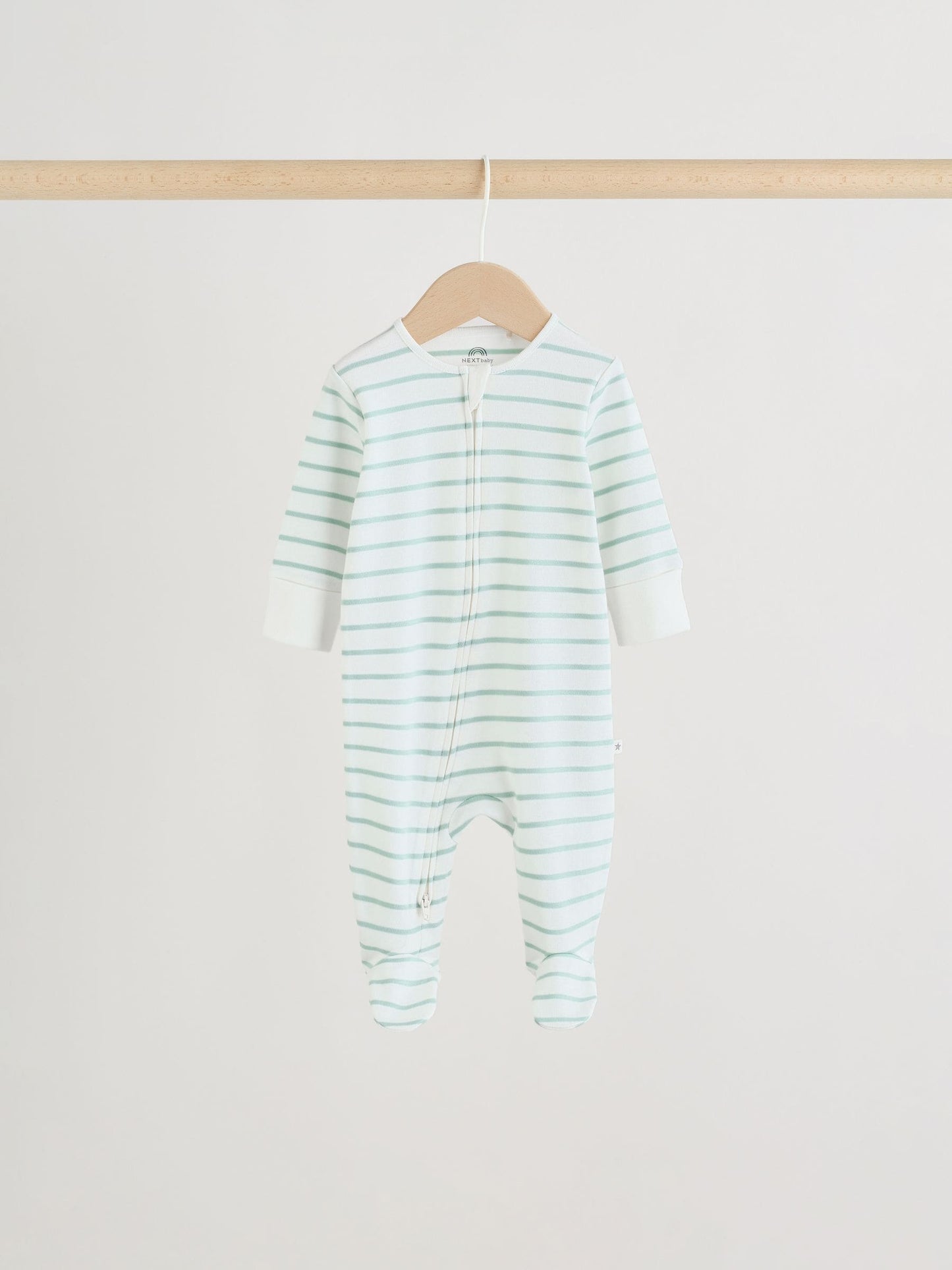 Green Two Way Zip Baby Sleepsuits 4 Pack (0mths-2yrs) image 8