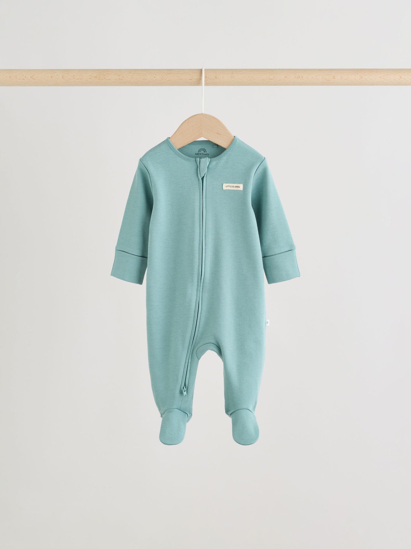 Green Two Way Zip Baby Sleepsuits 4 Pack (0mths-2yrs) image 4