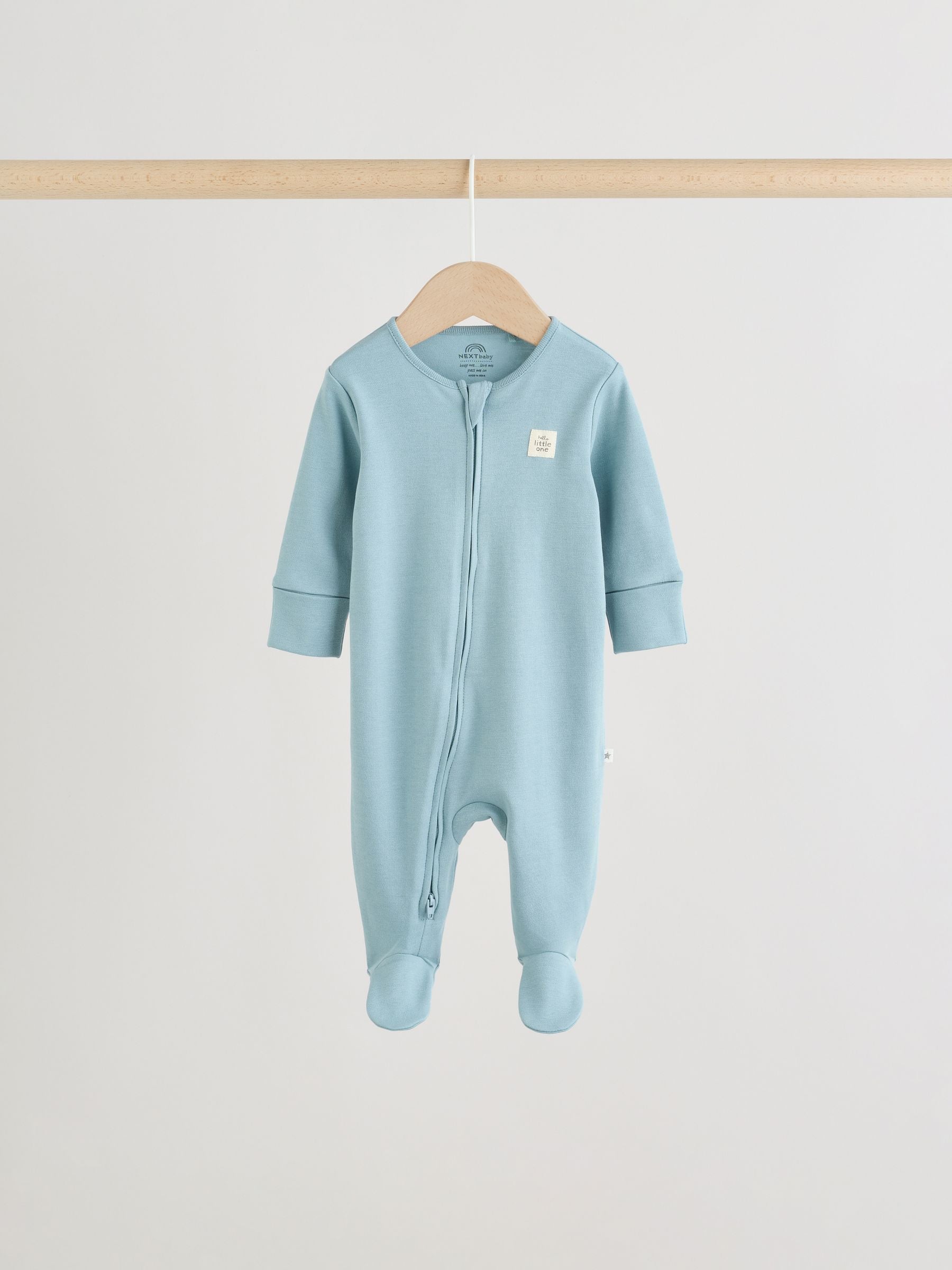Green Two Way Zip Baby Sleepsuits 4 Pack (0mths-2yrs) image 5