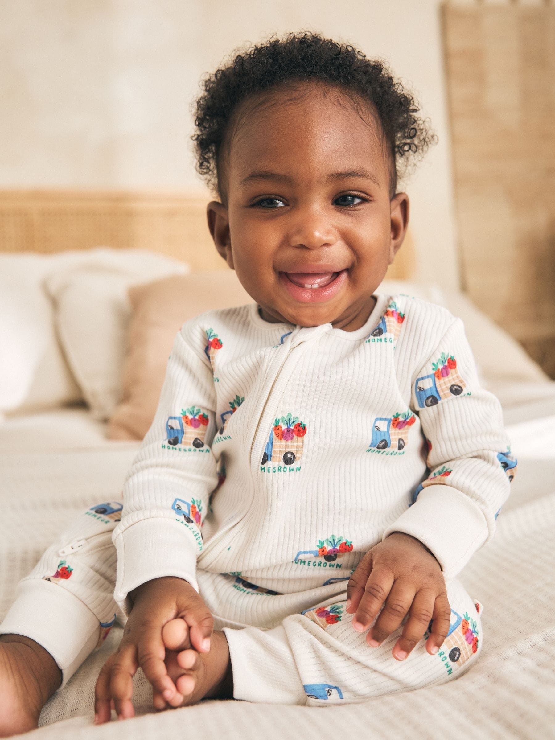 Blue/Green Two Way Zip Baby Sleepsuits 3 Pack (0mths-3yrs) image 4
