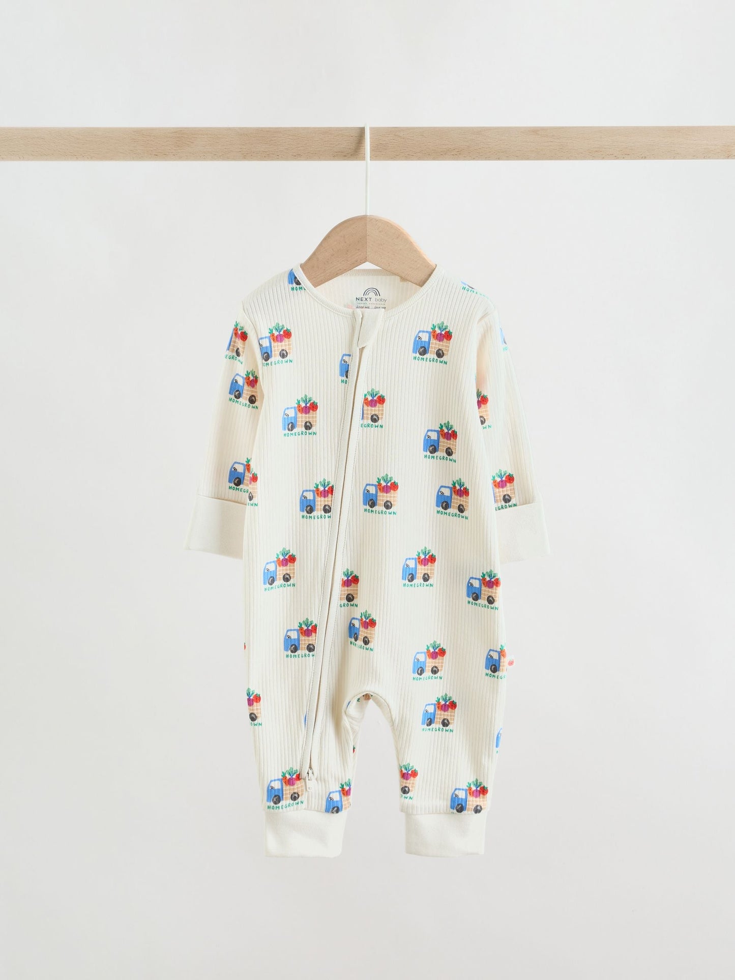 Blue/Green Two Way Zip Baby Sleepsuits 3 Pack (0mths-3yrs) image 8