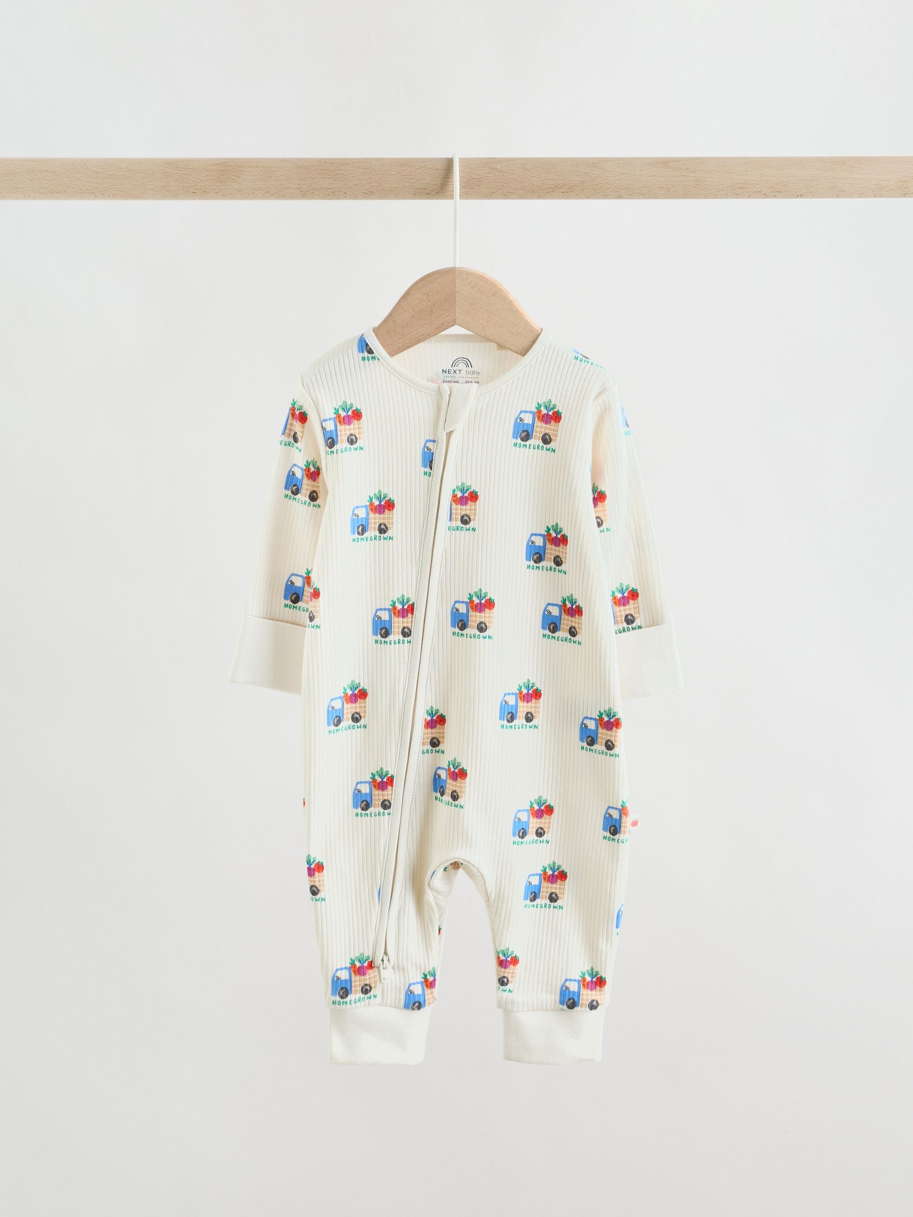 Blue/Green Two Way Zip Baby Sleepsuits 3 Pack (0mths-3yrs) image 8