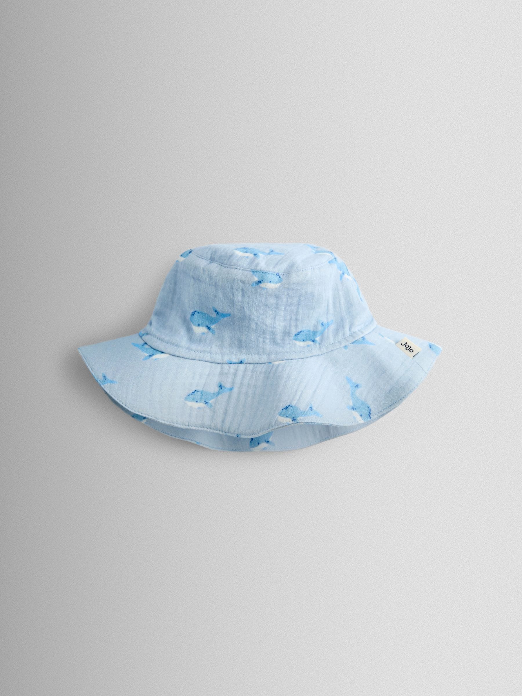 JoJo Maman Bébé Blue Whale Cheesecloth Romper & Hat Set image 5