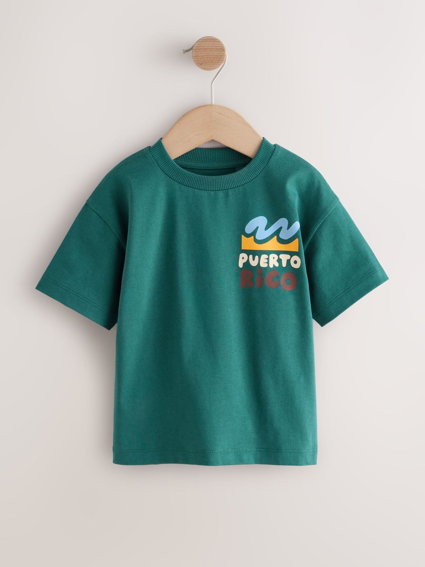 Teal Blue Puerto Rico Short Sleeve Back Print T-Shirt (3mths-7yrs) image 7