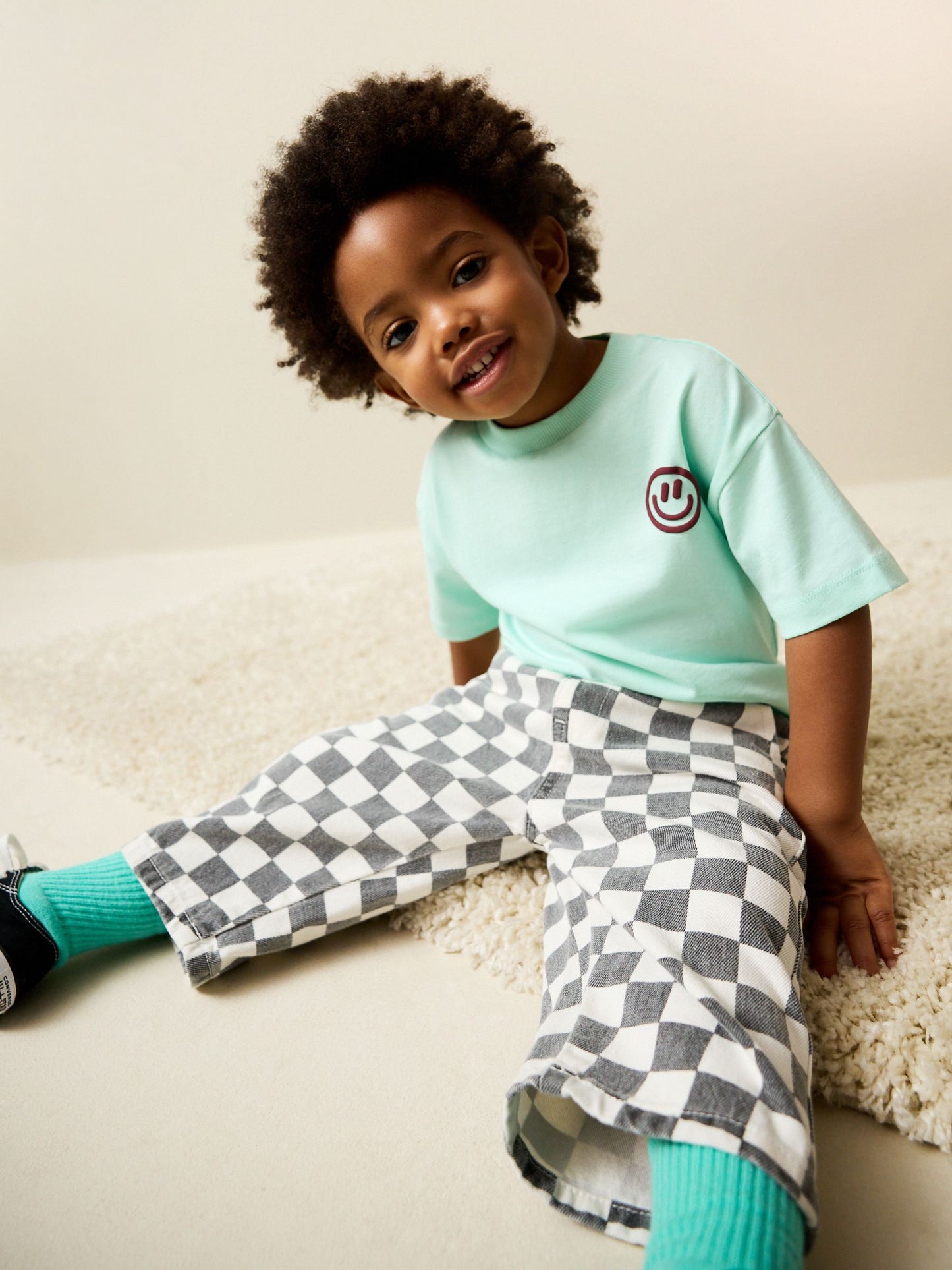 Dsiney Kidz - Mint Green Smile Short Sleeve Small Graphic T-Shirt (3mths-7yrs) image 3