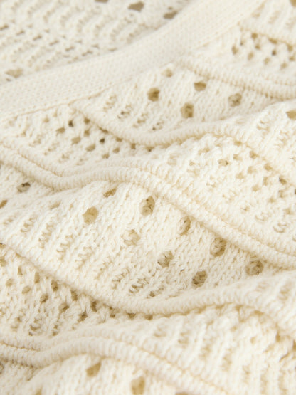 Ecru V-Neck Crochet Cardigan (3mths-7yrs) - image 8