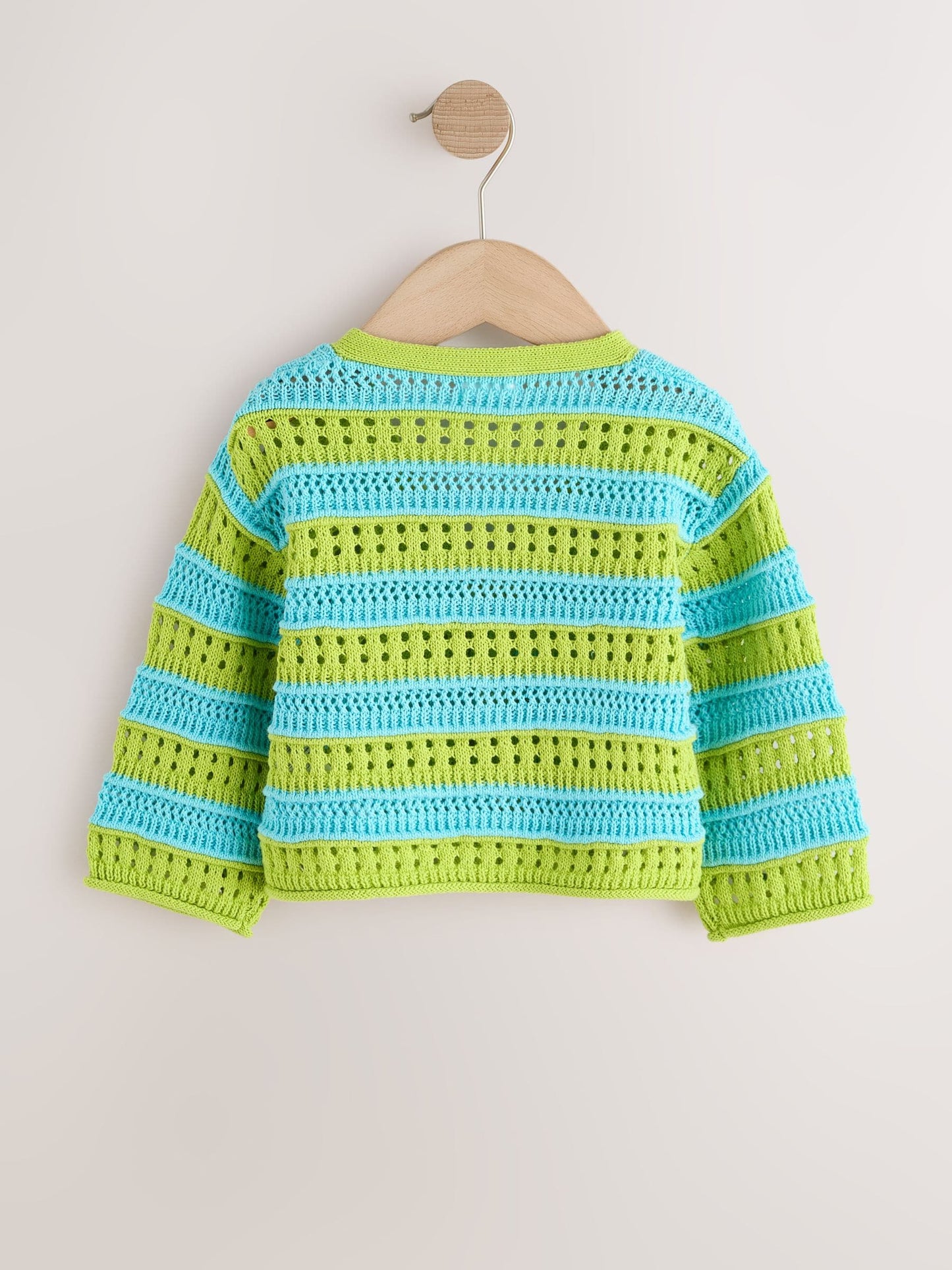 Dsiney Kidz - Green/Blue V-Neck Crochet Cardigan (3mths-7yrs) image 6