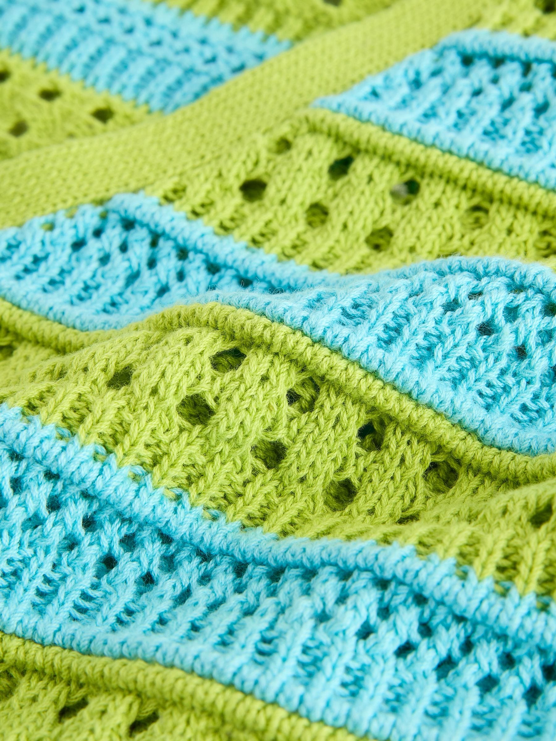 Dsiney Kidz - Green/Blue V-Neck Crochet Cardigan (3mths-7yrs) image 8