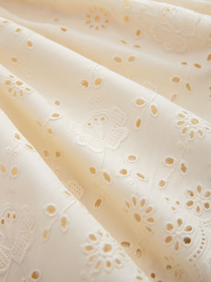 Ecru Embroidered pointelle Dress (3mths-7yrs) image 7