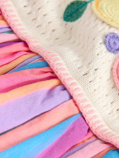 Rainbow Fruit Embroidered Dress (3mths-7yrs) image 7