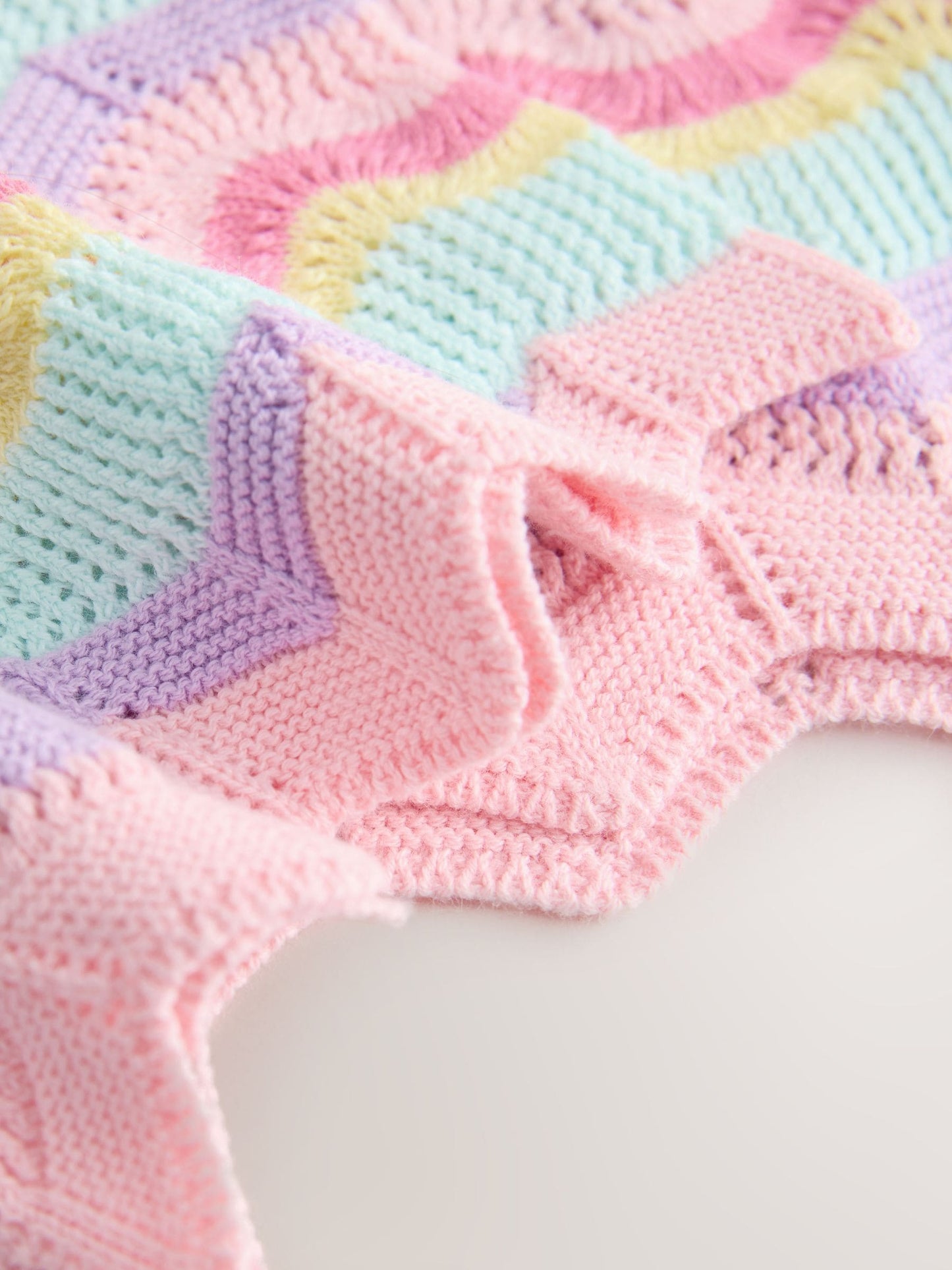 Pink Stripe Knitted Top And Shorts Set (3mths-7yrs) image 7