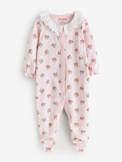 Pink/White Cath Kidston Baby Sleepsuits 3 Pack image 4