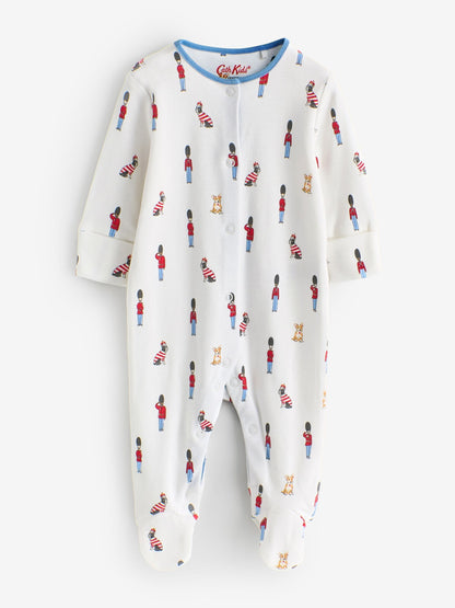 Blue/White Cath Kidston Baby Sleepsuits 3 Pack image 5