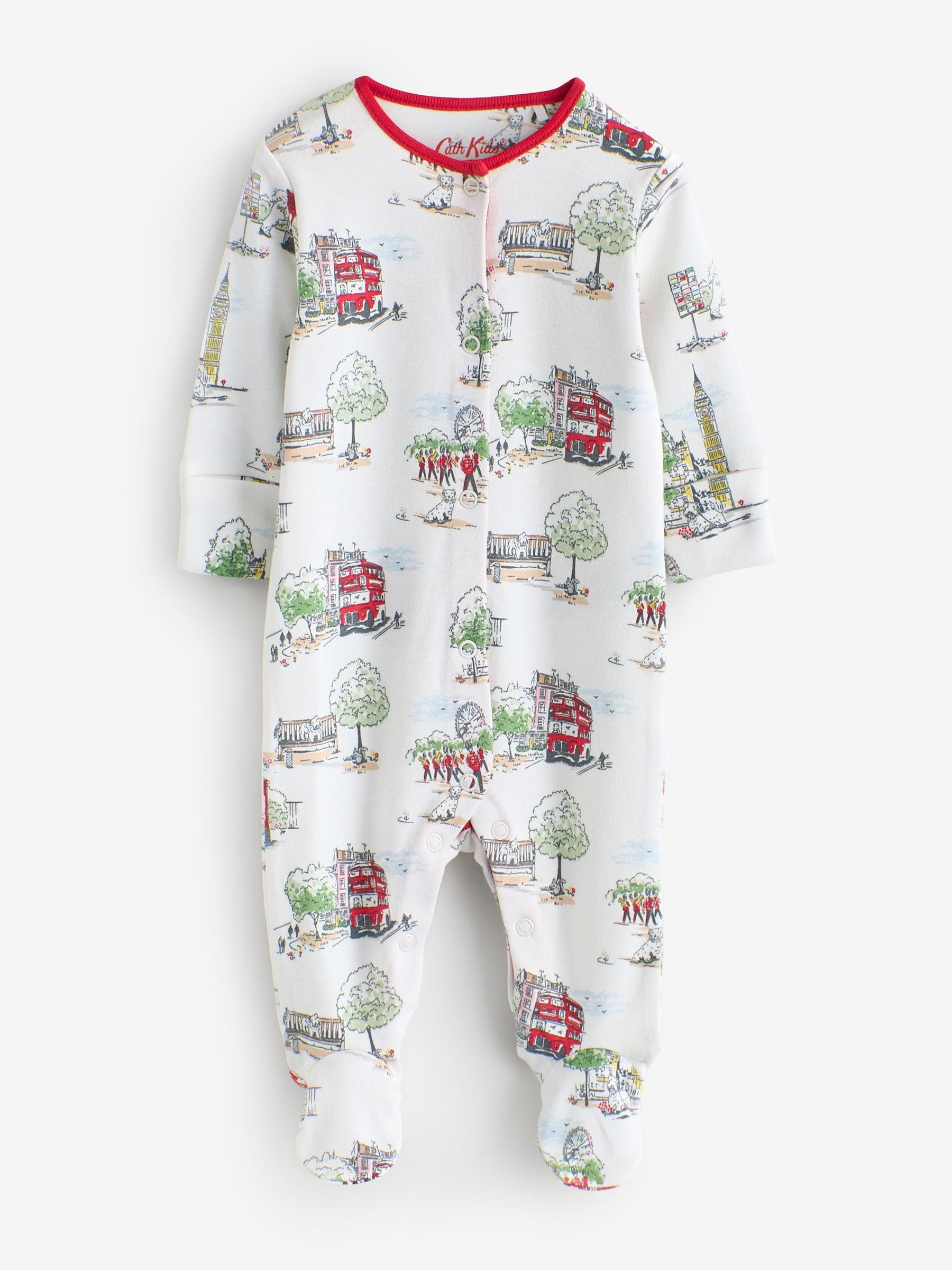 Blue/White Cath Kidston Baby Sleepsuits 3 Pack image 6