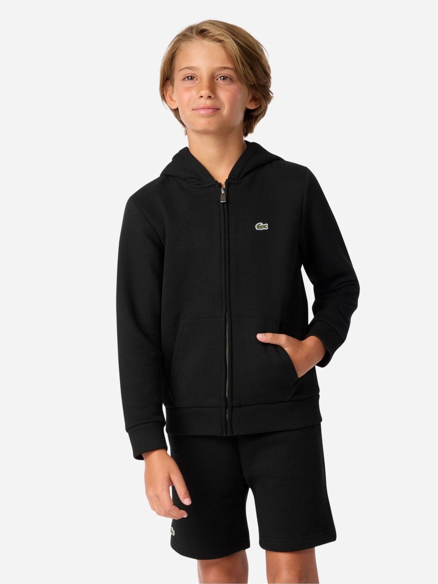 Dsiney Kidz - Lacoste Black Core Fleece Full-Zip Hoodie image 3