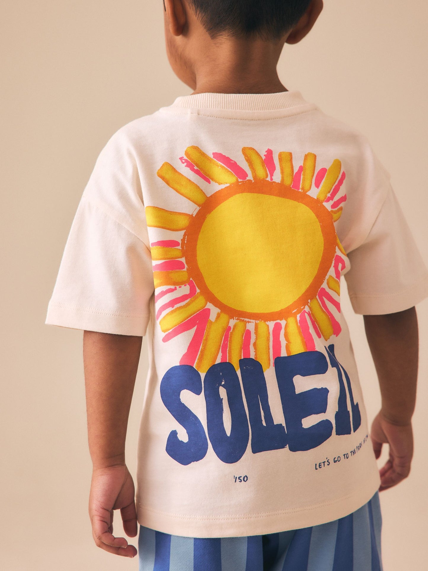 Ecru Soleil Sun Short Sleeve Back Print T-Shirt and Shorts Set (3mths-7yrs) image 3