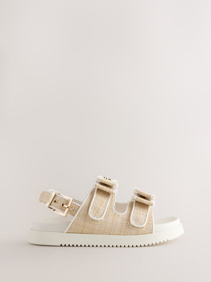 Baker by Ted Baker Raffia Effect Logo Footbed Sandals image 2