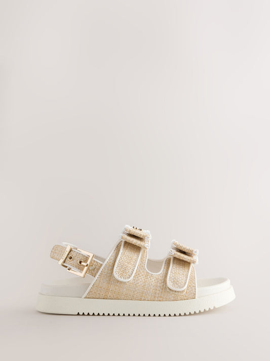 Baker by Ted Baker Raffia Effect Logo Footbed Sandals image 2
