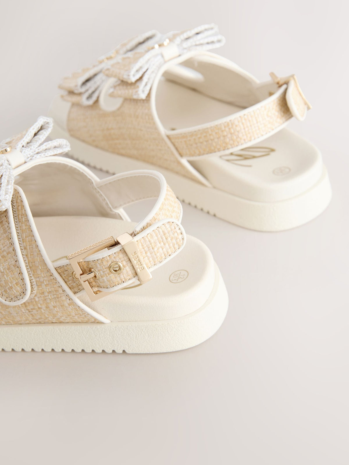 Baker by Ted Baker Raffia Effect Logo Footbed Sandals image 4